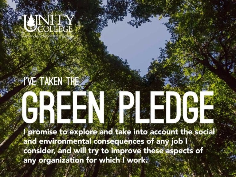 Thank You Green Pledge Unity Environmental University