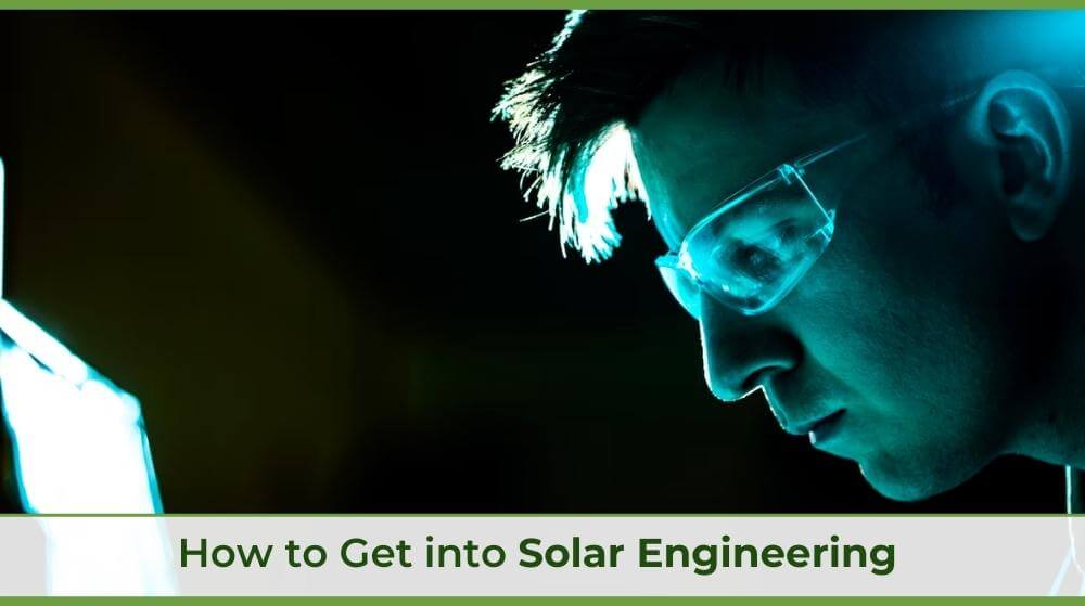 a solar engineer with work glasses on