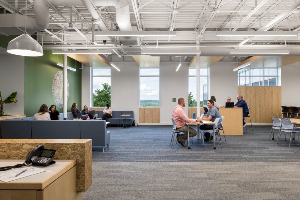 students in the lounge at Technical Institute of Environmental Technology Unity College