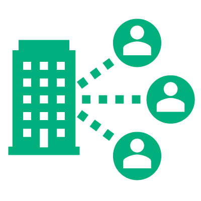 network in a business icon