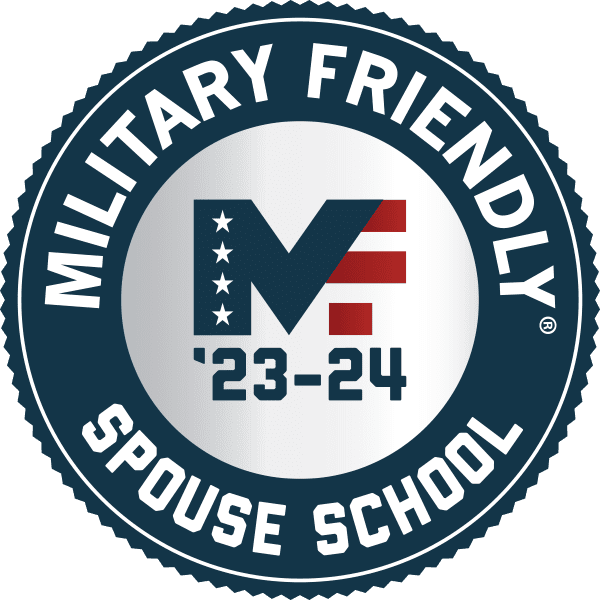 Logo for a Military Friendly school for spouses.