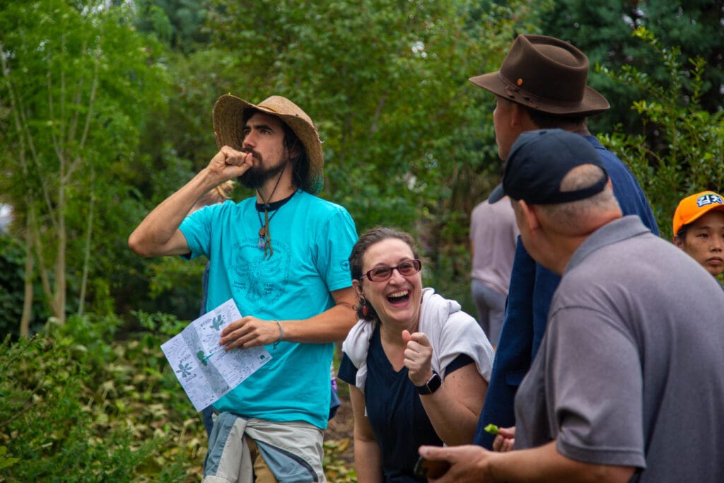 Faculty laugh and work together on the recent trip to Austin, TX.