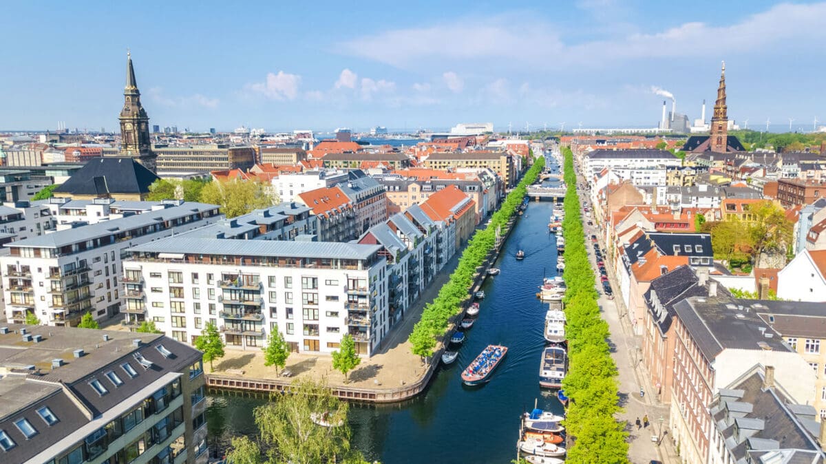 the riverfront of Copenhagen, Denmark