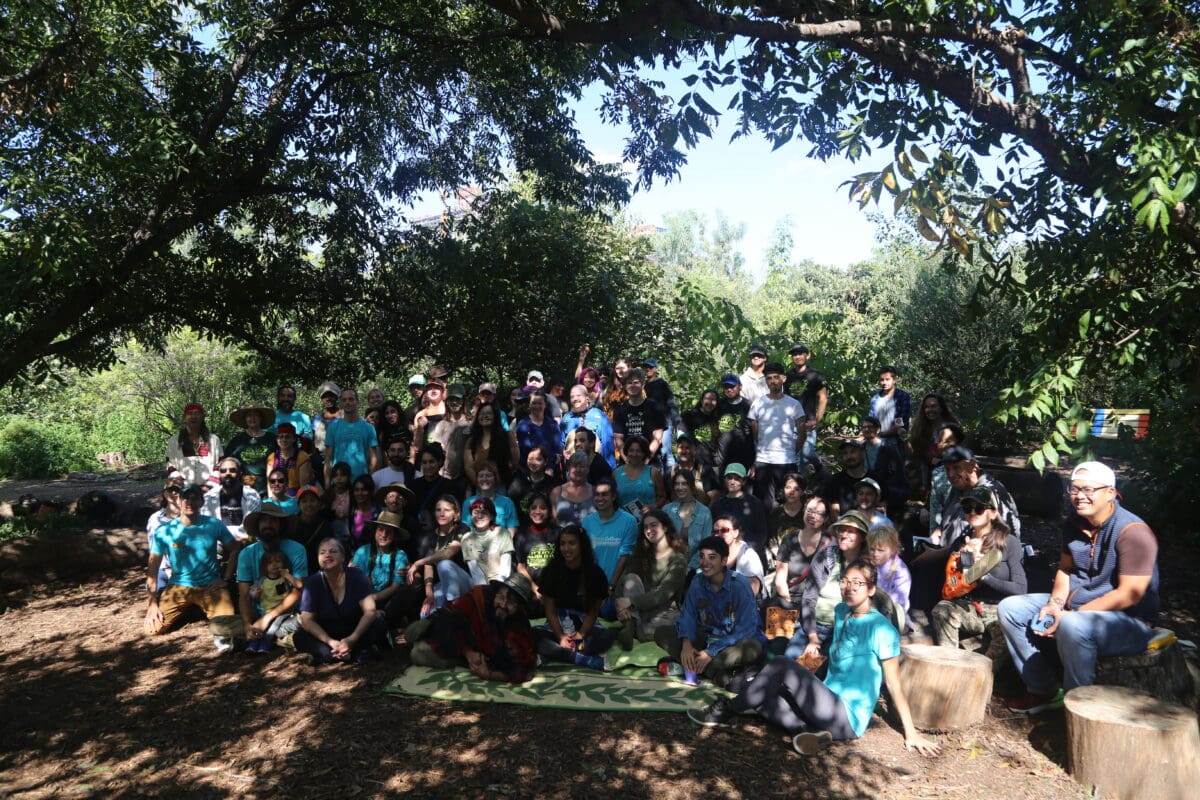 Group of volunteers and NGO workers gathered together for a group photo.