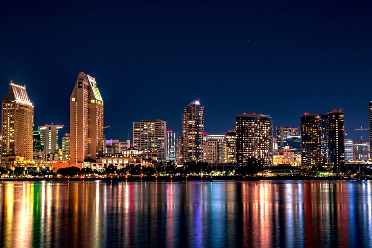 an oceanfront view of downtown San Diego, California