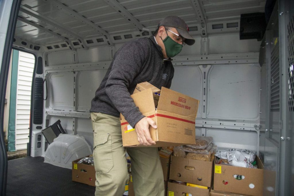 Unity College donates to Waterville Food Bank