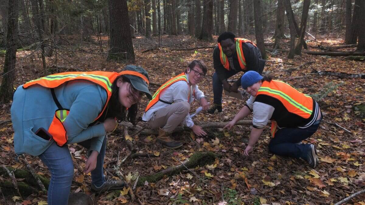 kids in the woods learning about cultural competence