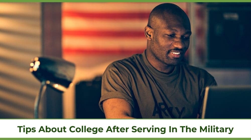 a military member taking college classes online