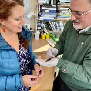 Dr. Melik P. Khoury holding turtle