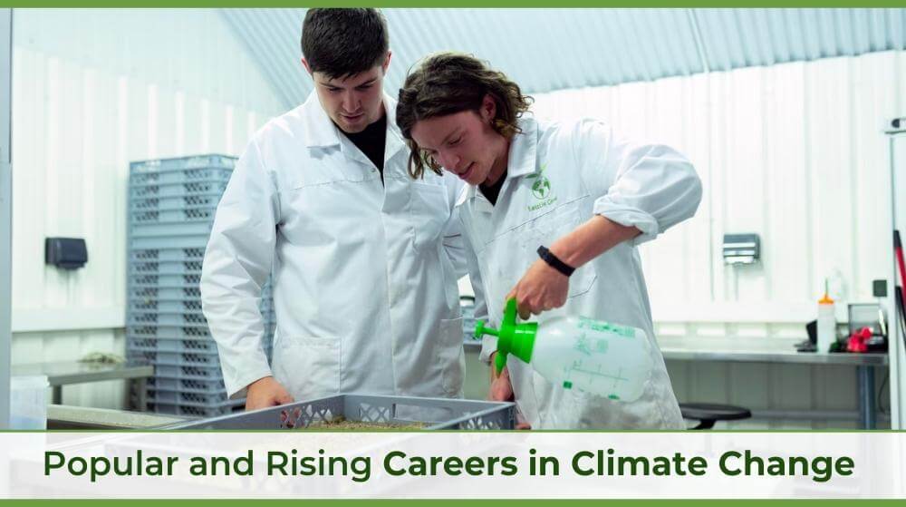 two scientists cultivating plants
