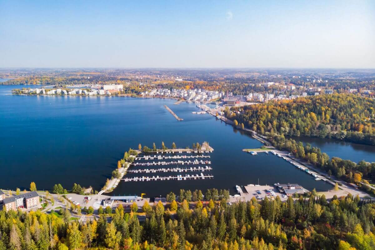 the bay in Lahti, Finland