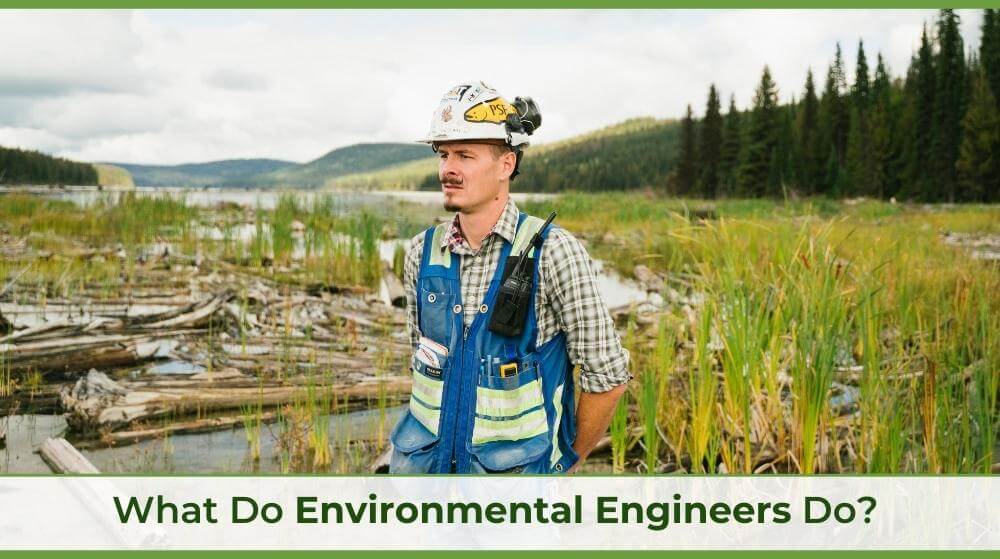 an environmental engineer standing outside in the woods