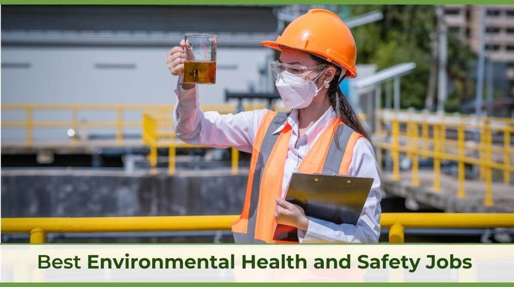 an environmental health and safety worker testing water