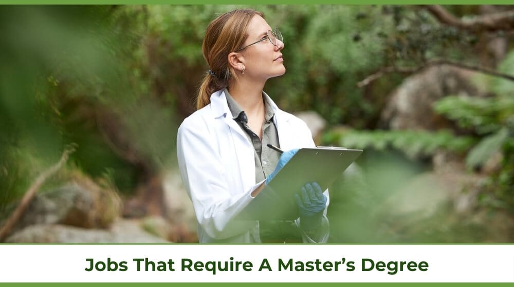 an environmental scientist that entered her career with a master's degree