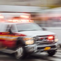High-speed ambulance on a New York City street