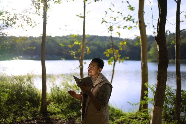 Man enjoying nature.