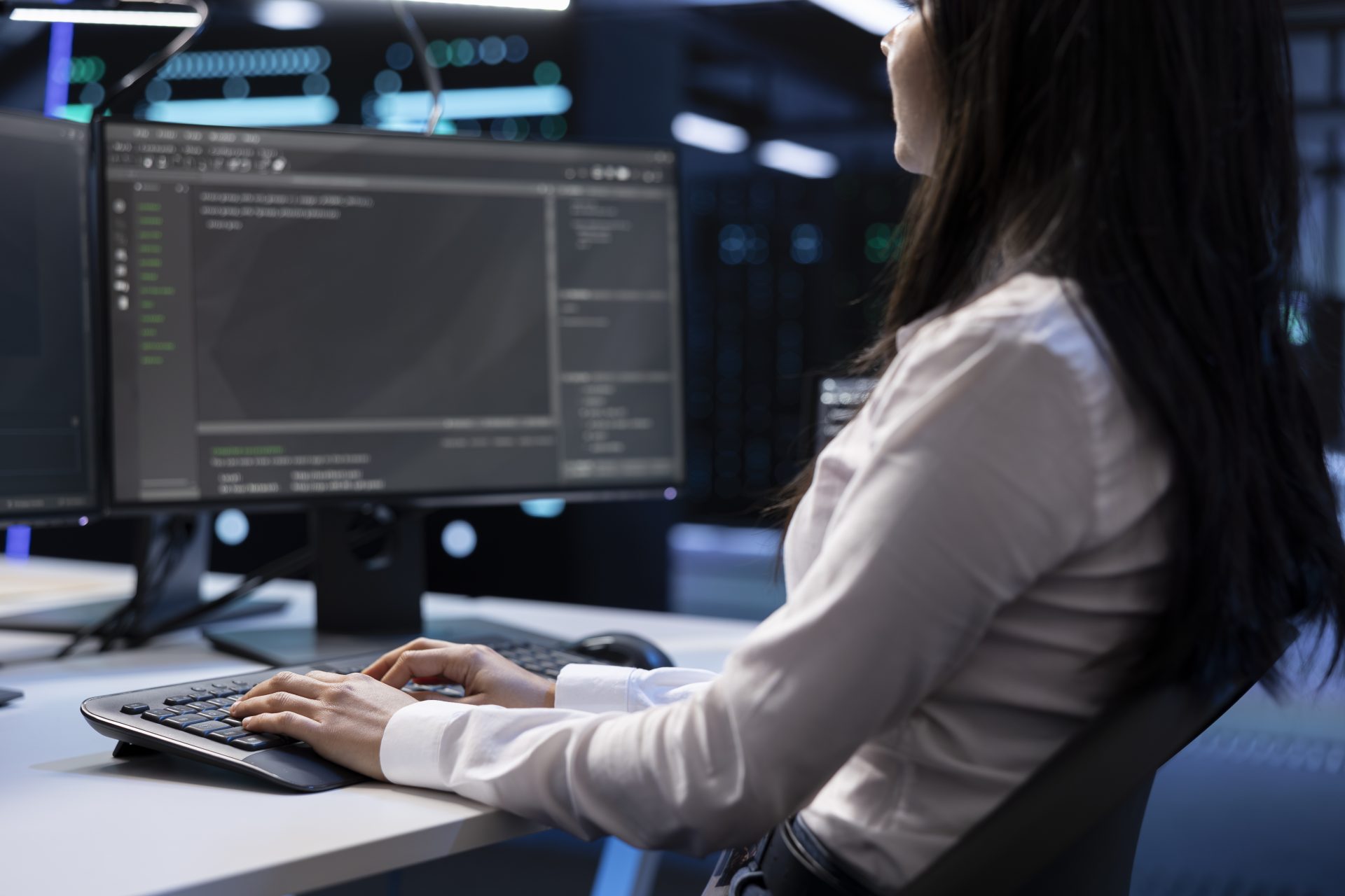 close-up-shot-of-software-developer-in-data-center