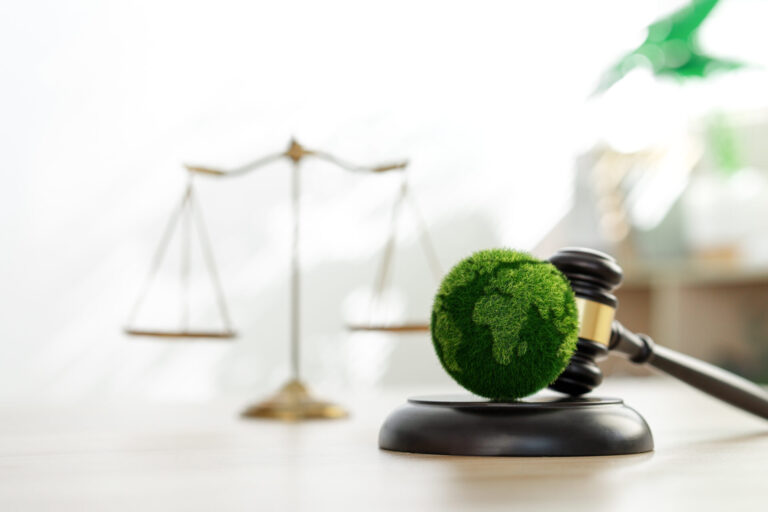 Green law concept. international environmental law Climate or en